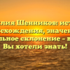 Фамилия Шенников: история происхождения, значение и правильное склонение – все, что Вы хотели знать!