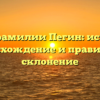 Все о фамилии Пегин: история, происхождение и правильное склонение