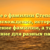 Все о фамилии Степок: происхождение, история и значение фамилии, а также склонение для разных падежей