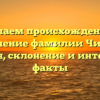 Изучаем происхождение и значение фамилии Чинза: история, склонение и интересные факты