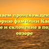 Изучаем происхождение и историю фамилии Касеев: значение и склонение в подробном обзоре