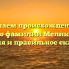 Изучаем происхождение и историю фамилии Мелик-Еганов: значения и правильное склонение