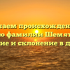 Изучаем происхождение и историю фамилии Шемятовская: значение и склонение в деталях