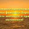 Исследование происхождения и истории фамилии Борздыко: узнайте значение и правила склонения!