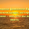 Исследование фамилии Бузыцков: происхождение, история и значение — все, что вы хотели знать