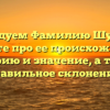 Исследуем Фамилию Шуваева: узнайте про ее происхождение, историю и значение, а также правильное склонение!