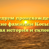 Исследуем происхождение и значение фамилии Косынкина: полная история и склонение