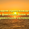 Исследуем происхождение и историю фамилии Авах: значения и правильное склонение