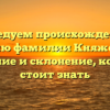 Исследуем происхождение и историю фамилии Княжеченко: значение и склонение, которые стоит знать