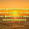 Исследуем фамилию Пердулина: происхождение, история и склонение фамилии с примерами использования