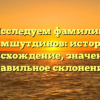 Исследуем фамилию Шамшутдинов: история, происхождение, значение и правильное склонение!