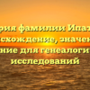 История фамилии Ипатьева: происхождение, значение и склонение для генеалогических исследований