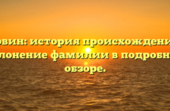 Первин: история происхождения и склонение фамилии в подробном обзоре.