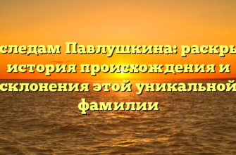 По следам Павлушкина: раскрыта история происхождения и склонения этой уникальной фамилии