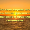 Познайте свои корни: история и происхождение фамилии Стрех, ее значение и правильное склонение