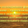 Полное исследование фамилии Селехова — происхождение, история и значение: склонение фамилии для всех случаев именительного падежа