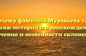 Почему фамилия Муравьева так важна: история и происхождение, значение и особенности склонения