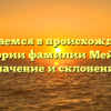 Разбираемся в происхождении и истории фамилии Мейзер: значение и склонение