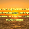 Узнайте все о фамилии Баравик: происхождение, история и значение, а также правила склонения