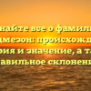 Узнайте все о фамилии Грандмезон: происхождение, история и значение, а также правильное склонение!