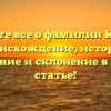 Узнайте все о фамилии Кизюн: происхождение, история, значение и склонение в новой статье!