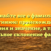 Узнайте все о фамилии Мартинюк: происхождение, история и значение, а также правильное склонение фамилии