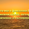 Узнайте все о фамилии Панца: происхождение, история, значение и склонение