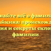 Узнайте всё о фамилии Мурзайкина: происхождение, история и секреты склонения фамилии