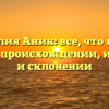 Фамилия Аник: все, что нужно знать о происхождении, истории и склонении