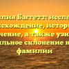 Фамилия Баггетт: исследуем происхождение, историю и значение, а также узнаем правильное склонение нашей фамилии