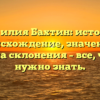 Фамилия Бахтин: история, происхождение, значение и правила склонения – все, что вам нужно знать.