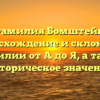 Фамилия Бомштейн: происхождение и склонение фамилии от A до Я, а также историческое значение