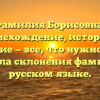 Фамилия Борисовна: происхождение, история и значение — все, что нужно знать. Правила склонения фамилии в русском языке.