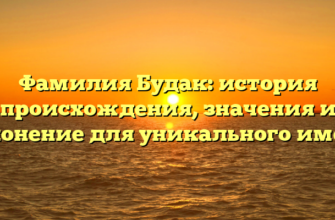 Фамилия Будак: история происхождения, значения и склонение для уникального имени