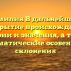 Фамилия В дальнейшем: раскрытие происхождения, истории и значения, а также грамматические особенности склонения