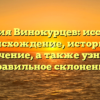 Фамилия Винокурцев: исследуем происхождение, историю и значение, а также узнаем правильное склонение