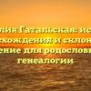 Фамилия Гатальская: история происхождения и склонения, значение для родословной и генеалогии