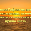 Фамилия Гафиятов: история происхождения, значения и правильное склонение — все, что нужно знать