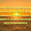 Фамилия Ейст: происхождение, история и значение. Изучаем склонение фамилии для успешного генеалогического исследования