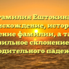 Фамилия Ештокина: происхождение, история и значение фамилии, а также правильное склонение для родительного падежа