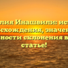 Фамилия Инашвили: история происхождения, значение и особенности склонения в новой статье!