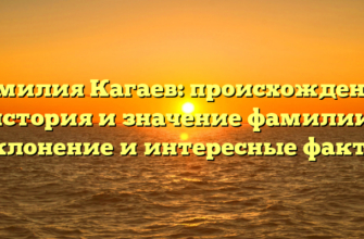 Фамилия Кагаев: происхождение, история и значение фамилии, склонение и интересные факты