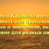 Фамилия Кананин: все, что вы хотели знать о ее происхождении, истории и значениях, включая склонение для разных падежей