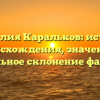 Фамилия Каральков: история происхождения, значение и правильное склонение фамилии