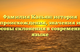 Фамилия Касьян: история происхождения, значения и способы склонения в современном языке