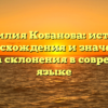 Фамилия Кобанова: история происхождения и значения, правила склонения в современном языке