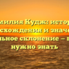 Фамилия Кудж: история происхождения и значения, правильное склонение — всё, что нужно знать