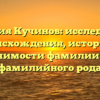 Фамилия Кучинов: исследование происхождения, истории и значимости фамилии для фамилийного рода