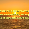 Фамилия Мавлютова: происхождение, история, значение и правильное склонение