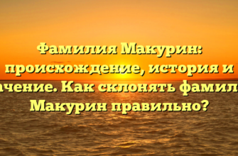 Фамилия Макурин: происхождение, история и значение. Как склонять фамилию Макурин правильно?